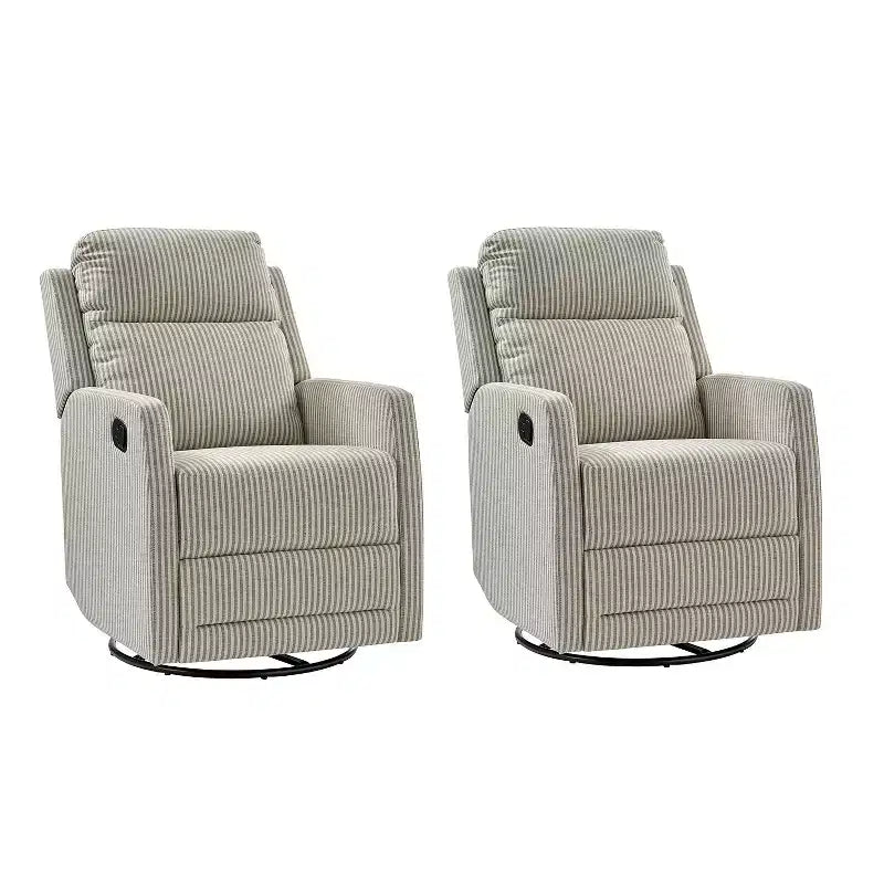 Elena Modern Swivel Polyester ReclinerArtful Living Design