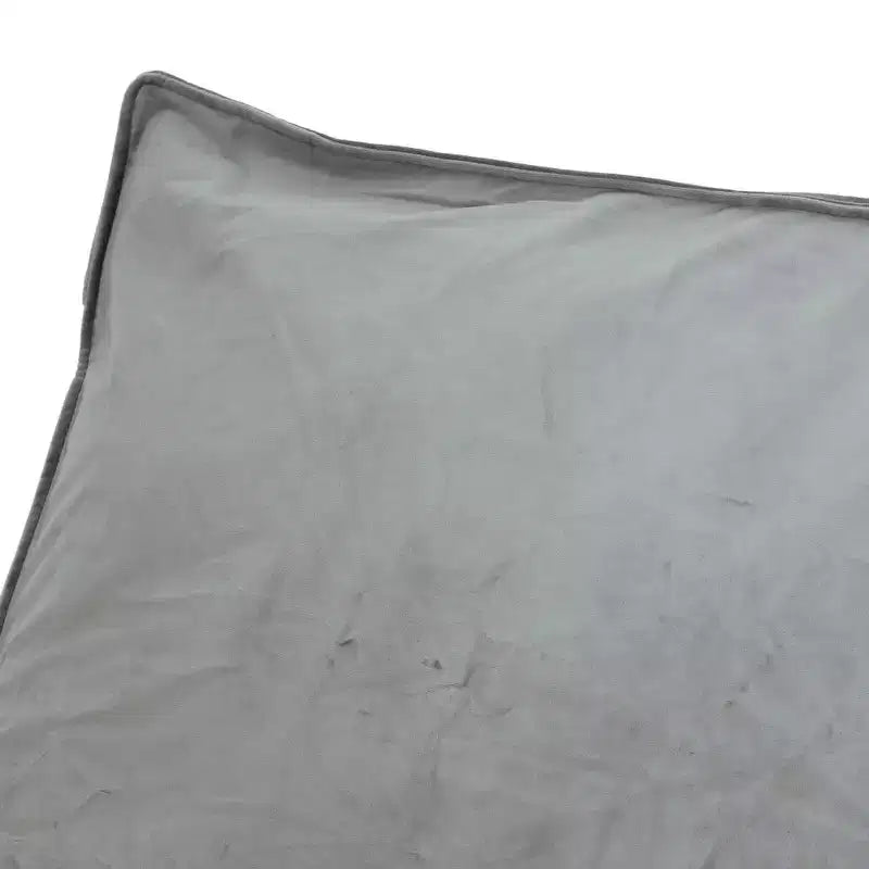 Divano Pouf Grande in Velluto a 2 Posti con Braccioli e Rivestimento Removibile