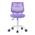 HomeRoots Purple and White Adjustable Height Swivel Rolling Office Chair