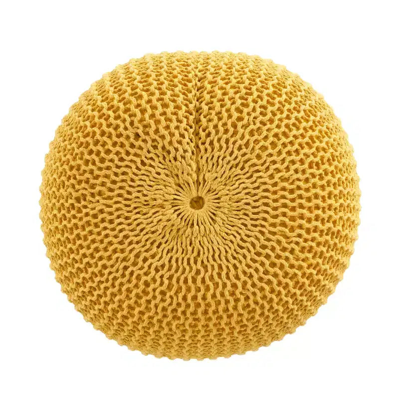 Pouf/Cuscino da pavimento rotondo moderno in maglia da 50 cm per soggiorno, camera da letto, ingresso