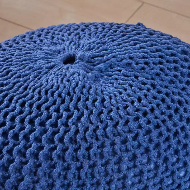 Pouf/Cuscino da pavimento rotondo moderno in maglia da 50 cm per soggiorno, camera da letto, ingresso