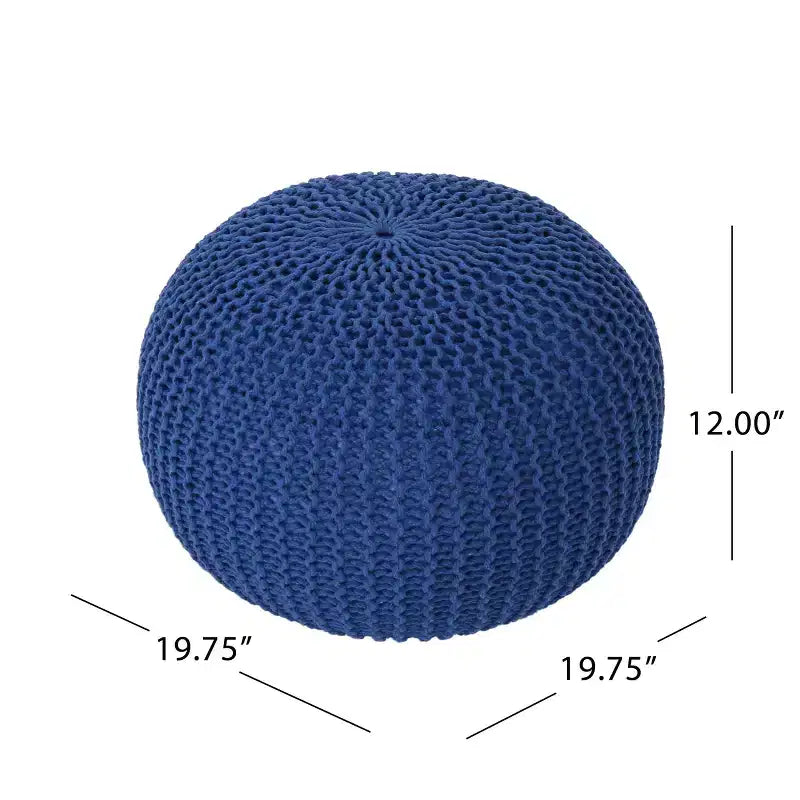Pouf/Cuscino da pavimento rotondo moderno in maglia da 50 cm per soggiorno, camera da letto, ingresso