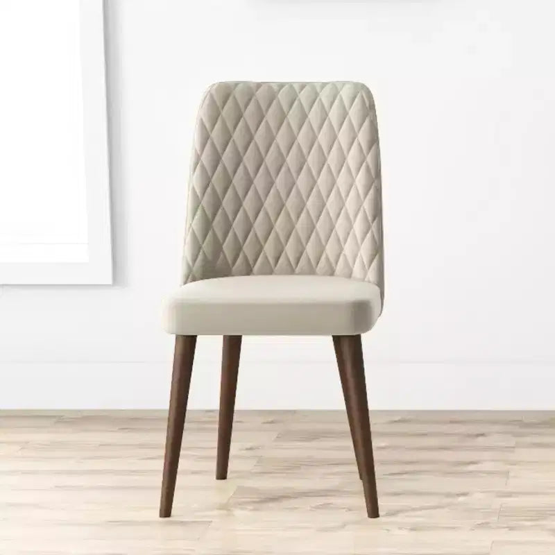 Sedie da pranzo set da 2, schienale alto in stile moderno di metà secolo con rivestimento in ecopelle, capacità 136 kg