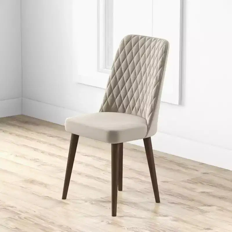 Sedie da pranzo set da 2, schienale alto in stile moderno di metà secolo con rivestimento in ecopelle, capacità 136 kg