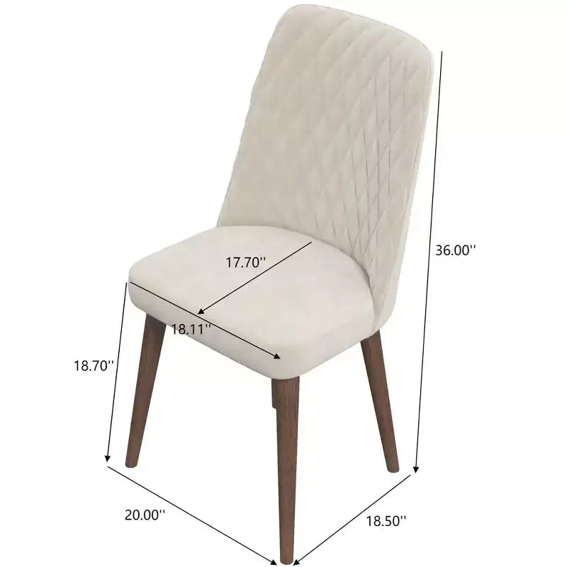 Sedie da pranzo set da 2, schienale alto in stile moderno di metà secolo con rivestimento in ecopelle, capacità 136 kg