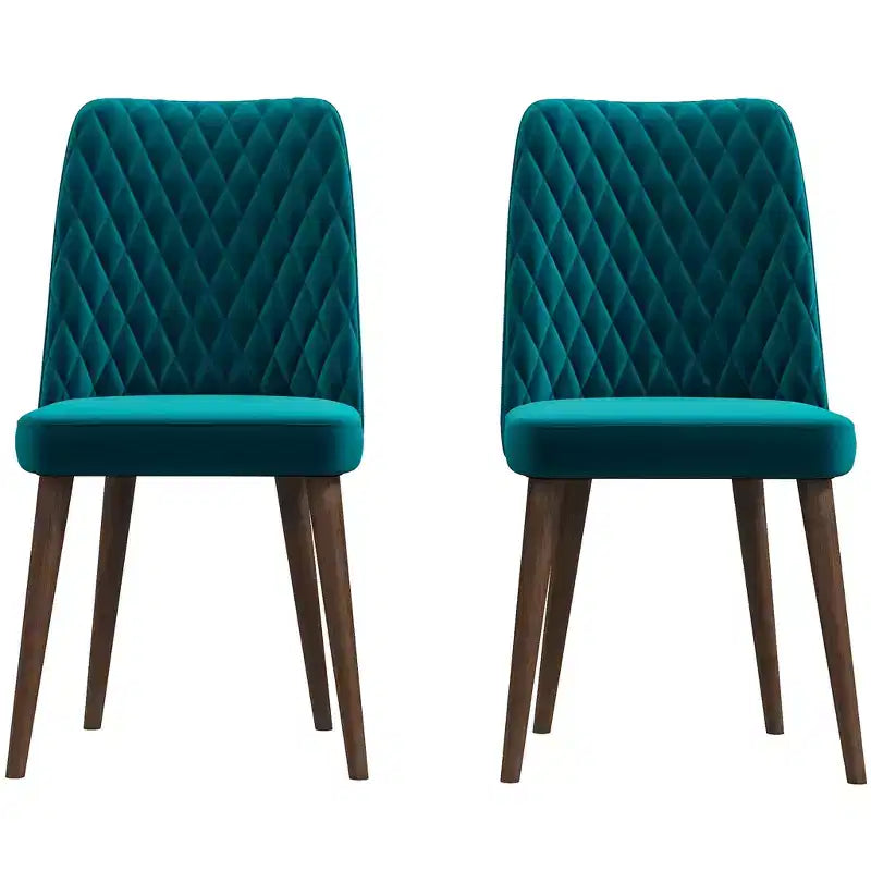 Sedie da pranzo set da 2, schienale alto in stile moderno di metà secolo con rivestimento in ecopelle, capacità 136 kg