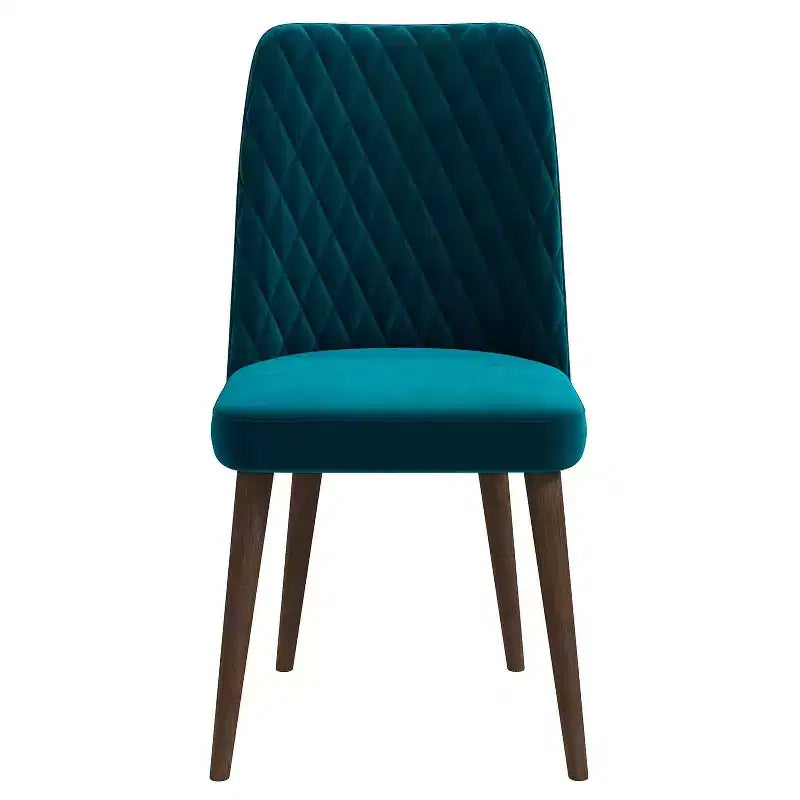 Sedie da pranzo set da 2, schienale alto in stile moderno di metà secolo con rivestimento in ecopelle, capacità 136 kg