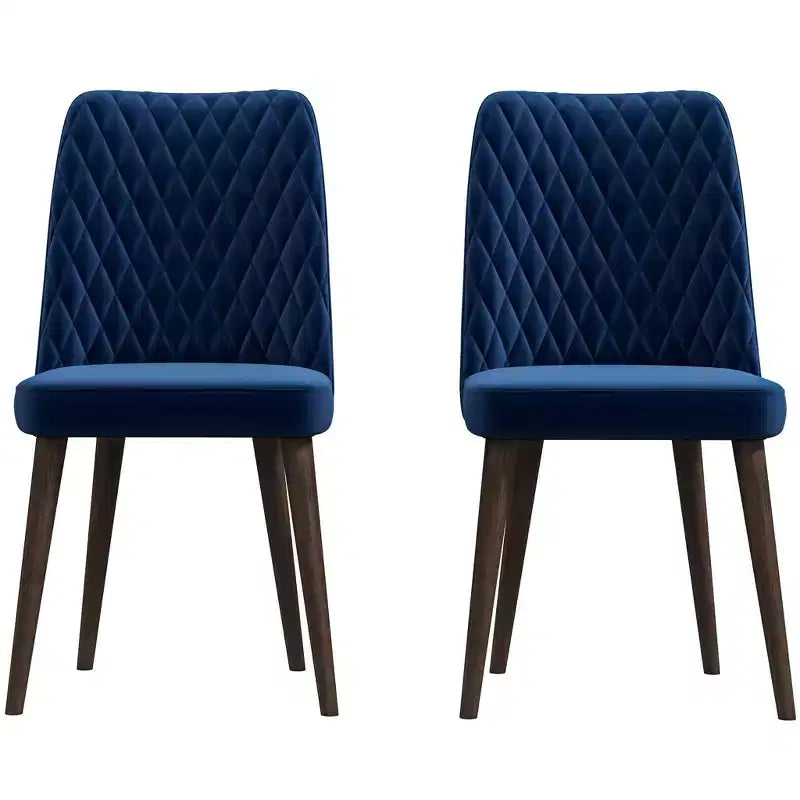 Sedie da pranzo set da 2, schienale alto in stile moderno di metà secolo con rivestimento in ecopelle, capacità 136 kg