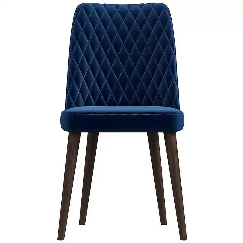Sedie da pranzo set da 2, schienale alto in stile moderno di metà secolo con rivestimento in ecopelle, capacità 136 kg