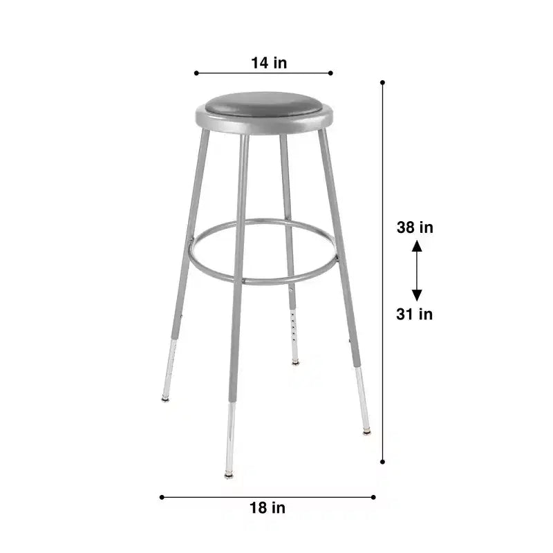 Set di 2 sgabelli da bar ad altezza regolabile – Rivestimento in vinile, Struttura in acciaio, Senza braccioli