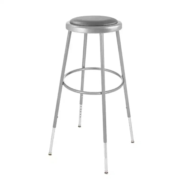 Set di 2 sgabelli da bar ad altezza regolabile – Rivestimento in vinile, Struttura in acciaio, Senza braccioli