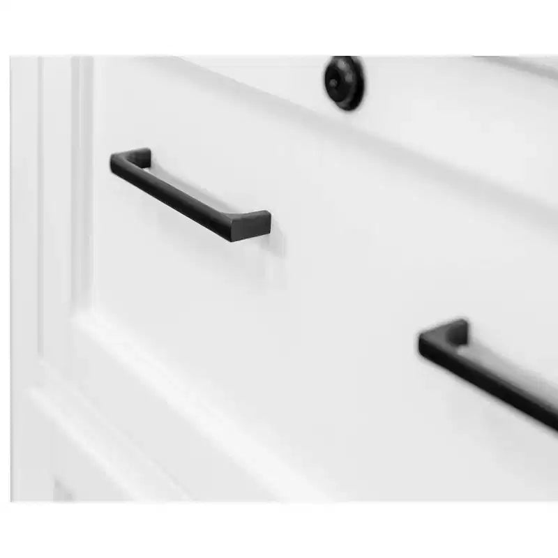Classificatore laterale a 2 cassetti con cassetto superiore con serratura – Finitura in legno bianco