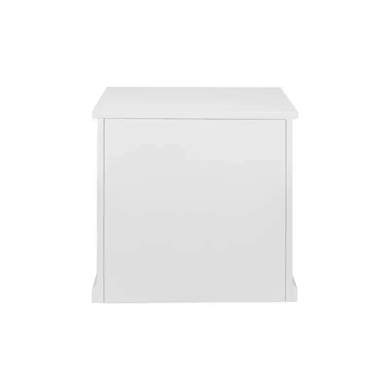 Classificatore laterale a 2 cassetti con cassetto superiore con serratura – Finitura in legno bianco