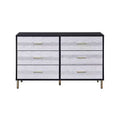 47" Myles Decorative Storage Drawers Black, Silver and Gold Finish - Acme Furniture: 5-Drawer Wood Composite, No Assembly Required