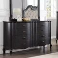 64" Chelmsford Decorative Storage Drawer Antique Black Finish - Acme Furniture: Solid Wood Composite, 5 Drawers, No Assembly Required