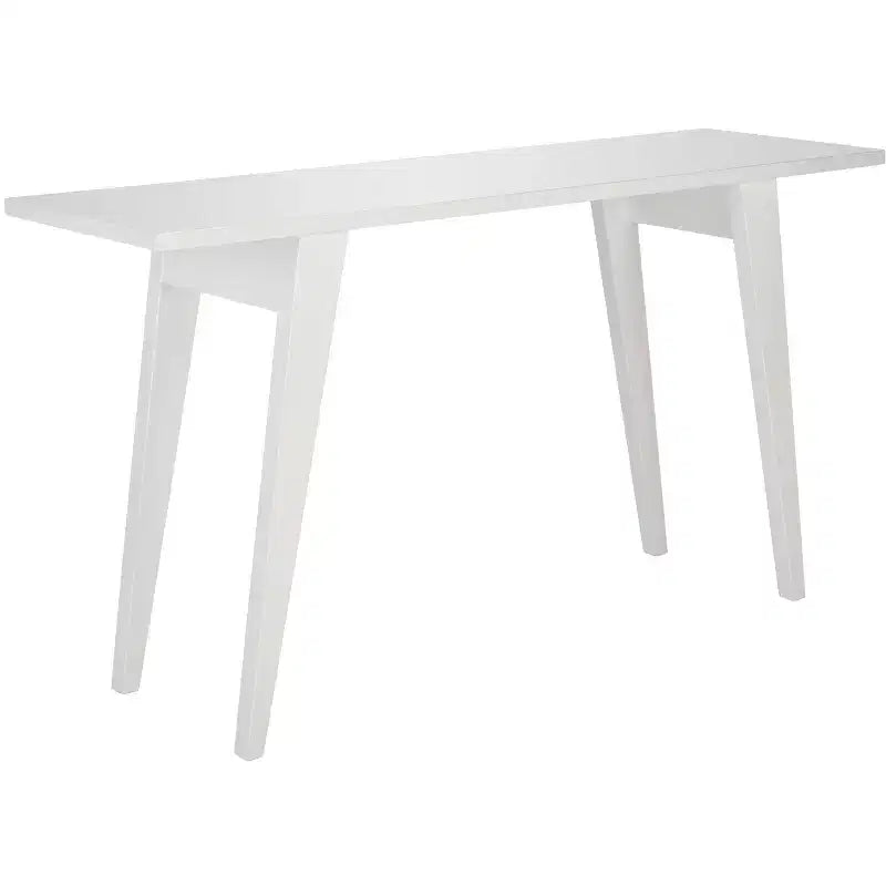 Tavolo Consolle con Finitura Venatura Rovere e Gambe a Compasso, 73,6 cm di Larghezza