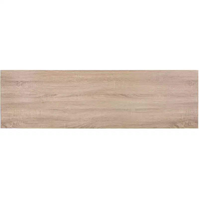 Tavolo Consolle con Finitura Venatura Rovere e Gambe a Compasso, 73,6 cm di Larghezza
