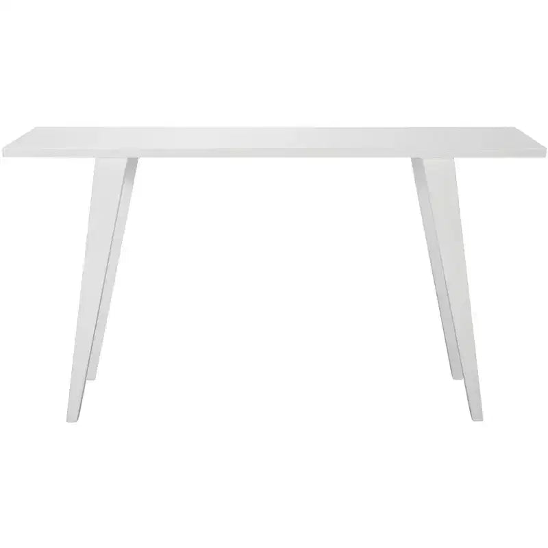 Tavolo Consolle con Finitura Venatura Rovere e Gambe a Compasso, 73,6 cm di Larghezza