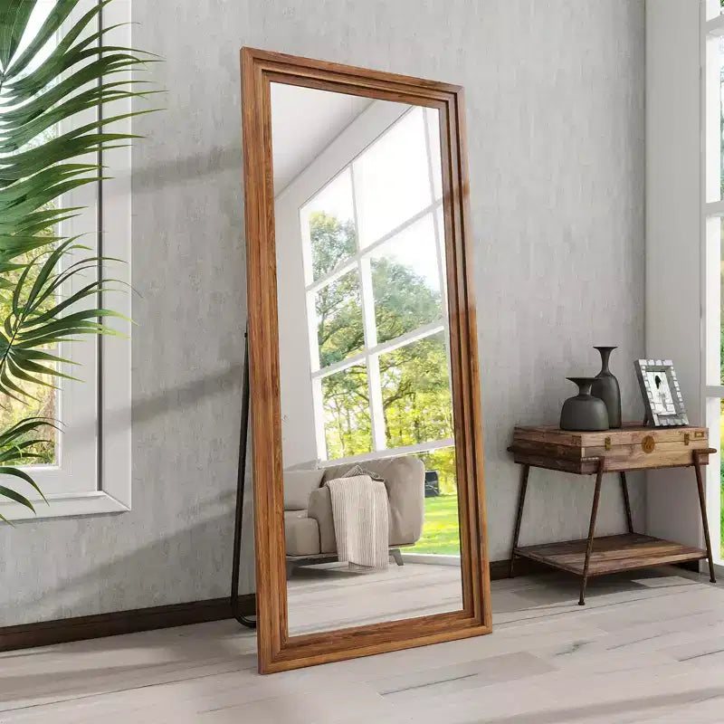 Specchio rettangolare a figura intera con cornice in MDF