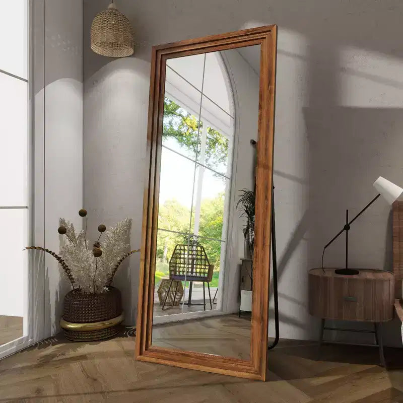 Specchio rettangolare a figura intera con cornice in MDF