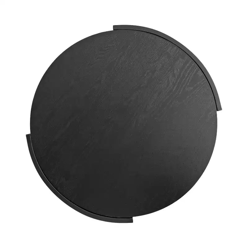 Tavolino rotondo con struttura in legno – 46A x 66L x 64P cm