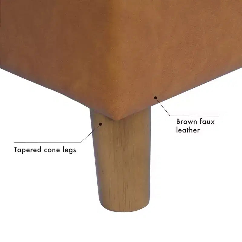 Pouf Contenitore da 24 Pollici con Rivestimento in Velluto, Gambe in Legno e Cerniere Ammortizzate, Capacità 113 kg